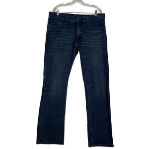 Nautica Mens Relaxed Fit Stretch Dark Wash Denim Jeans 36W 34L